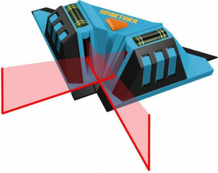 Уровень лазерный для укл. плитки 649-448 2 л. под угл. 90гр. ПРАКТИКА