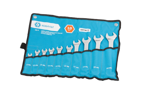 Набор ключей 020106-10  8,10-14,17,19,22,24мм  КОБАЛЬТ