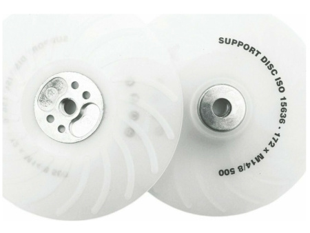 110954 RoxelPro Оправка для фибровых кругов 125мм, средней жёсткости, ребристая M14