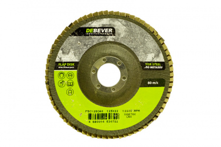Круг лепестковый Debever 125х22 Zn 80С 10 шт