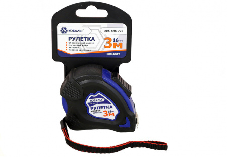 Рулетка Кобальт Комфорт 646-775 3м х 16мм ПРАКТИКА