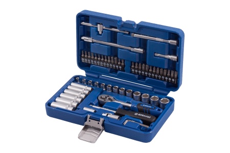 Набор инструмента  1/4" 56 предметов КОБАЛЬТ