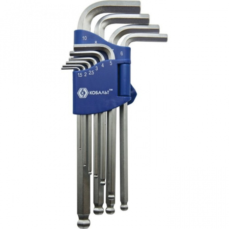 Набор ключей угл. шестигр. 020402-10 КОБАЛЬТ
