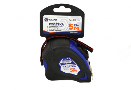 Рулетка Кобальт Комфорт 646-799 5м х 25мм ПРАКТИКА Рулетка Кобальт Комфорт 646-799 5м х 25мм ПРАКТИКА