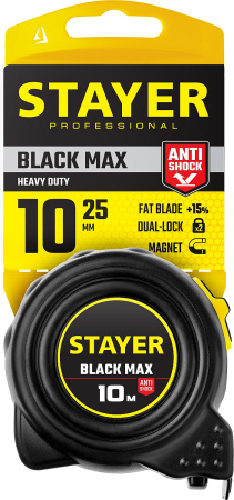 Рулетка STAYER BlackMax 3410-010 10м х 25мм