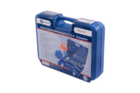 Набор инструмента  1/4" и 1/2" 55 предметов КОБАЛЬТ